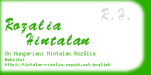 rozalia hintalan business card